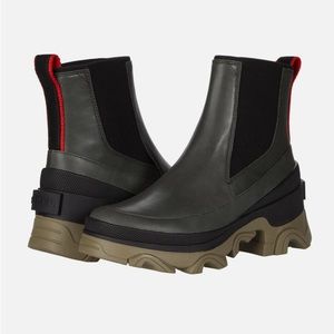 NEW Sorel Brex Chelsea Boot - lug sole, dark moss / sage discontinued color